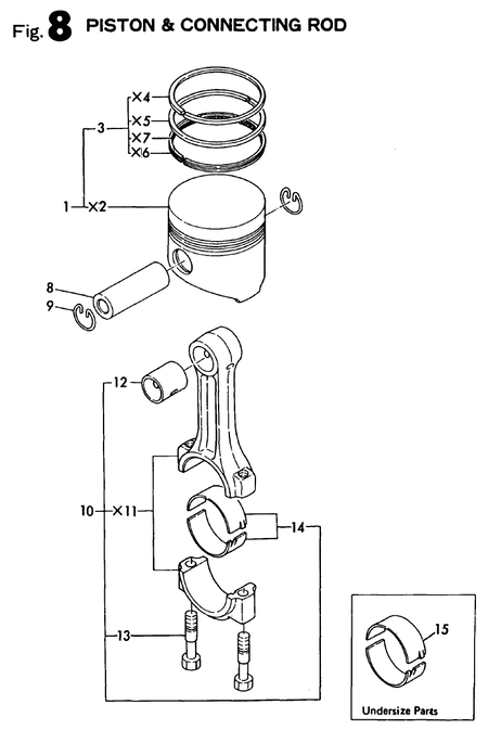 PISTON & CONNECTING ROD (3T72HA-S) PISTON & CONNECTING ROD (3T72HA-S)