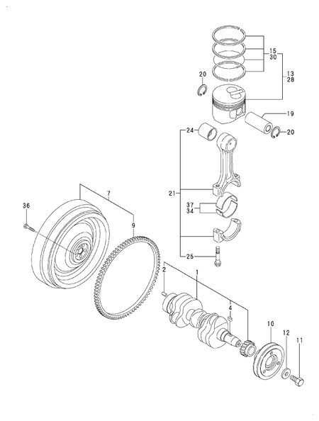 CRANKSHAFT & PISTON (3TNV76-CSA3)