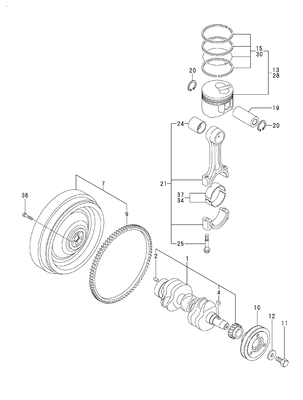 CRANKSHAFT & PISTON (3TNV76-CSA3) CRANKSHAFT & PISTON (3TNV76-CSA3)