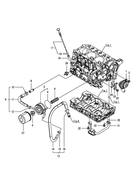 LUB. OIL SYSTEM (3TNM74F-SAWM)