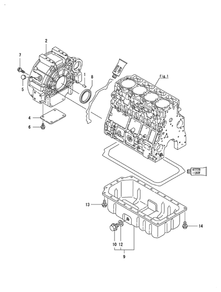 FLYWHEEL HOUSING & OIL SUMP (4TNV106-GGEHC)