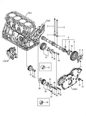 CAMSHAFT & DRIVING GEAR (4TNV98C-GGE) CAMSHAFT & DRIVING GEAR (4TNV98C-GGE)