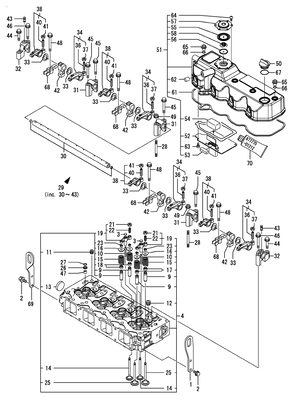 CYLINDER HEAD & BONNET (4TNV98-NSA2) CYLINDER HEAD & BONNET (4TNV98-NSA2)