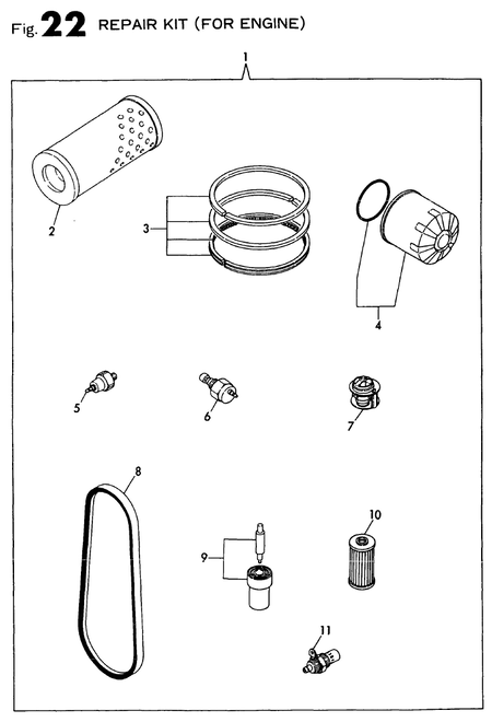 REPAIR KIT (FOR ENGINE) (3T72HA-S)