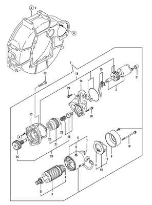 STARTING MOTOR (4TNV88-BDSA2) STARTING MOTOR (4TNV88-BDSA2)