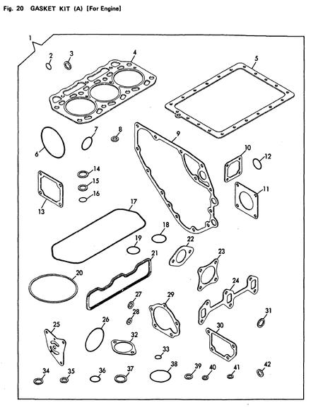 GASKET KIT(A)(FOR ENGINE) (3T72HA-N)