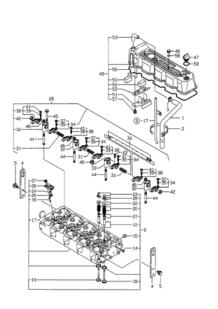 CYLINDER HEAD & BONNET (4TNE106-TB)