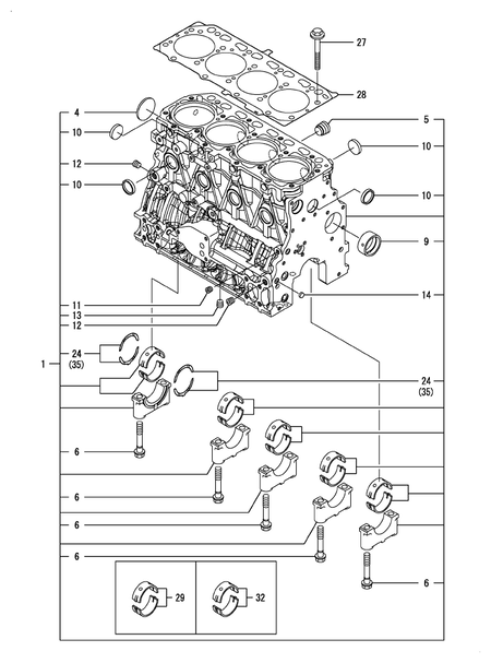 CYLINDER BLOCK (4TNV86CT-DTR)