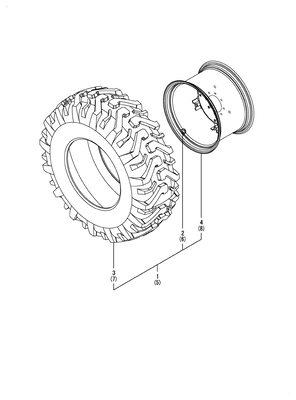REAR WHEEL TIRE(16.9-24) (YM342A)