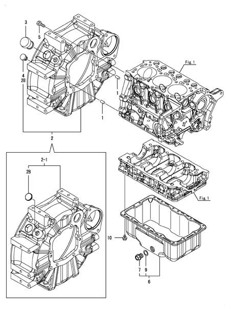 FLYWHEEL HOUSING & OIL SUMP (3TNM72-GGE)
