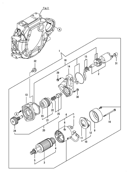 STARTER MOTOR (4TNV86CT-DTR)