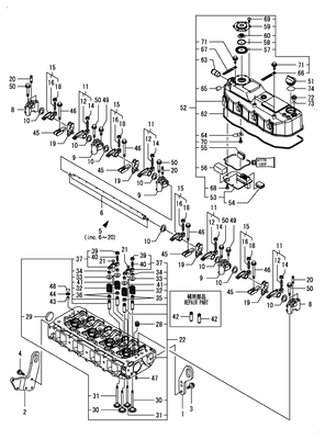 CYLINDER HEAD & BONNET (4TNV84T-ZDSAD)