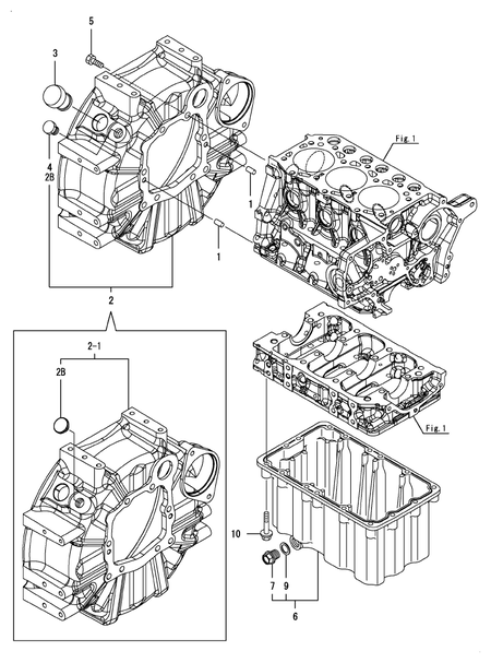 FLYWHEEL HOUSING & OIL SUMP (3TNM72-HGE)