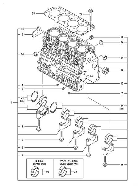 CYLINDER BLOCK (4TNV84T-BGKL)