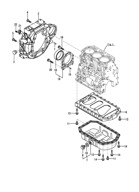 FLYWHEEL HOUSING & OIL SUMP (3TNV88C-DYI2D)