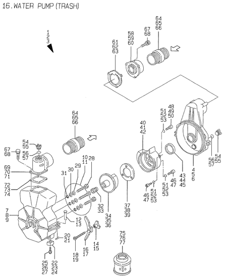 WATER PUMP(TRASH) (20TE)