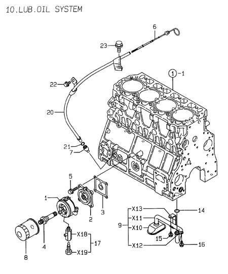 LUB. OIL SYSTEM (4TNE106T-GE)