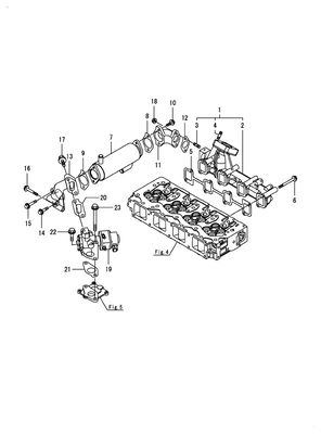 EXHAUST MANIFOLD (4TNV98T-ZGGM) EXHAUST MANIFOLD (4TNV98T-ZGGM)