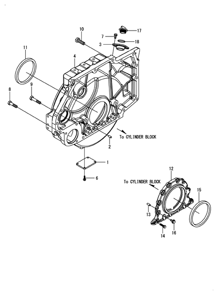FLYWHEEL HOUSING & OIL SEAL CASE (4TN107FTT-5SMUF)