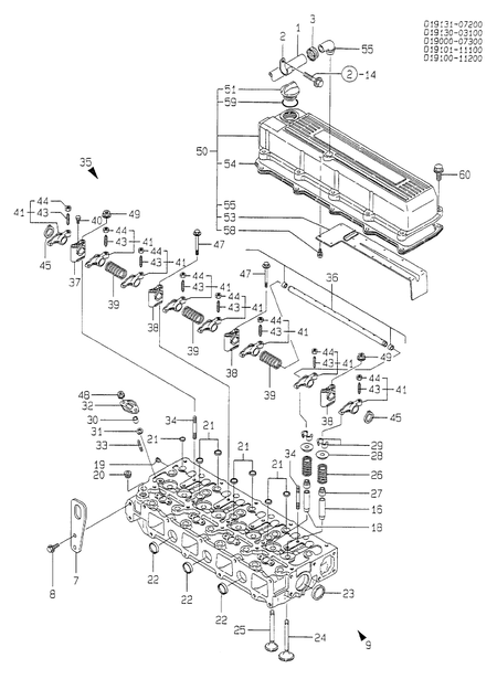 CYLINDER HEAD & BONNET (4TN100TL-MCC)