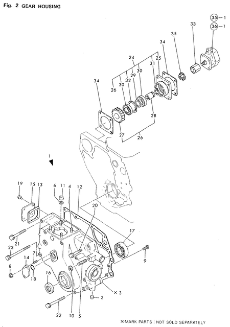GEAR HOUSING (2T75U-NP) GEAR HOUSING (2T75U-NP)