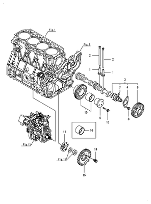 CAMSHAFT & DRIVING GEAR (4TNV98T-ZGGM) CAMSHAFT & DRIVING GEAR (4TNV98T-ZGGM)