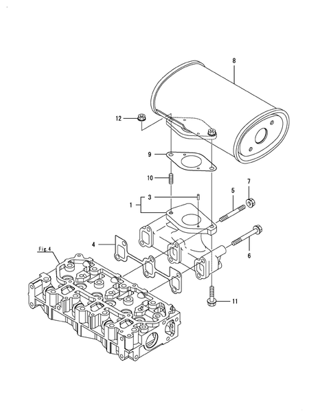 EXHAUST MANIFOLD & SILENCER (3TNV76-PUKN)