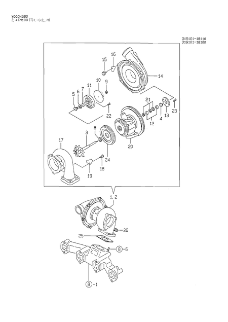 TURBO-CHARGER (4TN100L-GL) TURBO-CHARGER (4TN100L-GL)