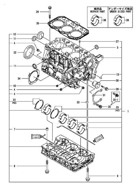 CYLINDER BLOCK (3TNM72-AMW)