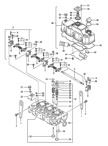 CYLINDER HEAD & BONNET (3TNV82A-DSA)
