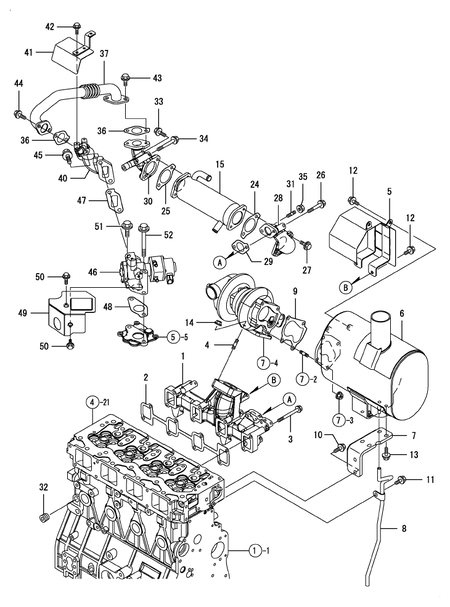 EXHAUST MANIFOLD & SILENCER (4TNV98T-ZMRFQ)
