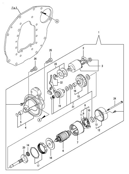 STARTER MOTOR (3TNV88-XKRY2C) STARTER MOTOR (3TNV88-XKRY2C)