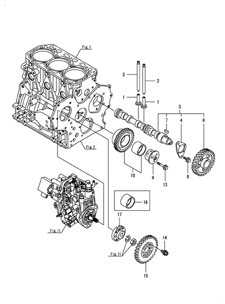 CAMSHAFT & DRIVING GEAR (3TNV88F-EPWNV)