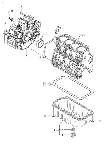 FLYWHEEL HOUSING & OIL SUMP (4TNV98C-NYEM)