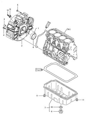 FLYWHEEL HOUSING & OIL SUMP (4TNV98C-NYEM) FLYWHEEL HOUSING & OIL SUMP (4TNV98C-NYEM)