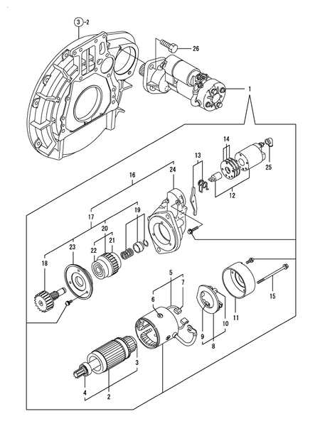 STARTING MOTOR (4TNE98-BQLS) STARTING MOTOR (4TNE98-BQLS)