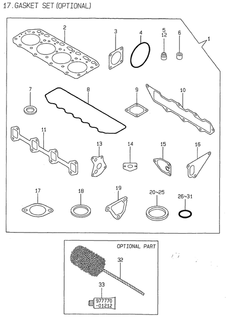 GASKET SET(OPTIONAL) (4TNE88-MS)