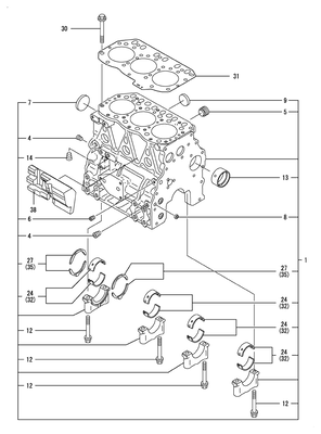 CYLINDER BLOCK (3TNV82A-DSA)