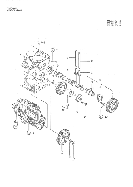 CAMSHAFT & DRIVING GEAR (4TN84TL-RMCD)