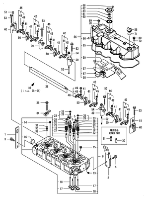 CYLINDER HEAD & BONNET (4TNV106-GGE) CYLINDER HEAD & BONNET (4TNV106-GGE)