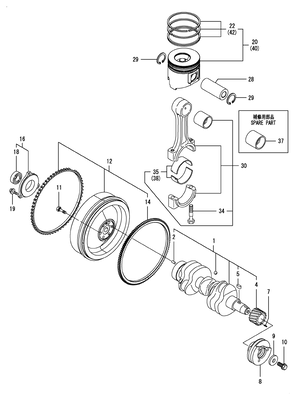 CRANKSHAFT & PISTON (3TNV88C-DYEM) CRANKSHAFT & PISTON (3TNV88C-DYEM)