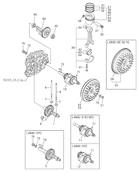CRANKSHAFT,PISTON & CAMSHAFT (L48AE-DGYC) CRANKSHAFT,PISTON & CAMSHAFT (L48AE-DGYC)