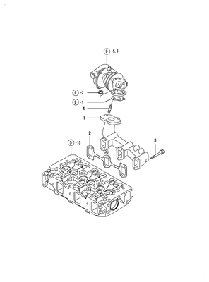 EXHAUST MANIFOLD (3TNV84T-KSA) EXHAUST MANIFOLD (3TNV84T-KSA)