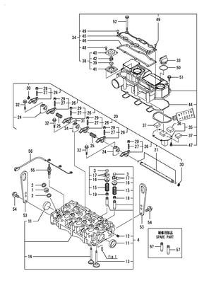 CYLINDER HEAD & BONNET (3TNM74F-SAFS) CYLINDER HEAD & BONNET (3TNM74F-SAFS)