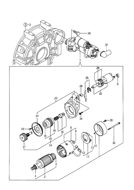 STARTING MOTOR (4TNE106-TB)
