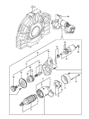 STARTER MOTOR (4TNV98-ZNSA2D) STARTER MOTOR (4TNV98-ZNSA2D)