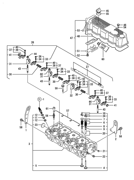 CYLINDER HEAD & BONNET (4TNE92-HRJ)