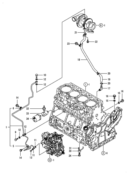 LUB. OIL PIPE (4TNV106T-GGEA)