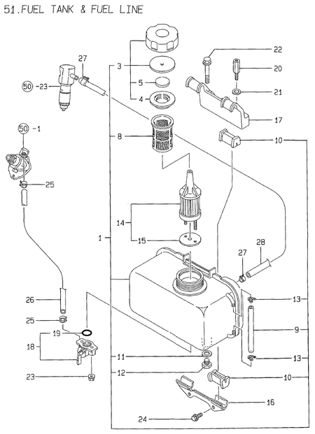 FUEL TANK & FUEL LINE (L40AE-S)