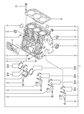 CYLINDER BLOCK (3TNV88-DSA3) CYLINDER BLOCK (3TNV88-DSA3)